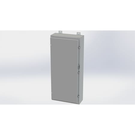 Saginaw Control & Engineering Clamps with Padlock Hasp Electrical Enclosures, 36 in H, 6 in D, 16 in W, NEMA 4, Carbon Steel SCE-36H1606LP